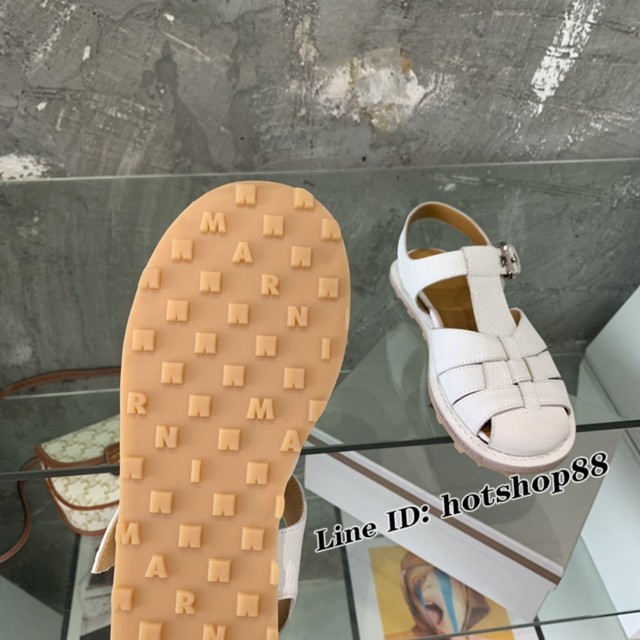 Marni 22春夏新款女士涼鞋 羅馬風編織涼鞋 dx3153